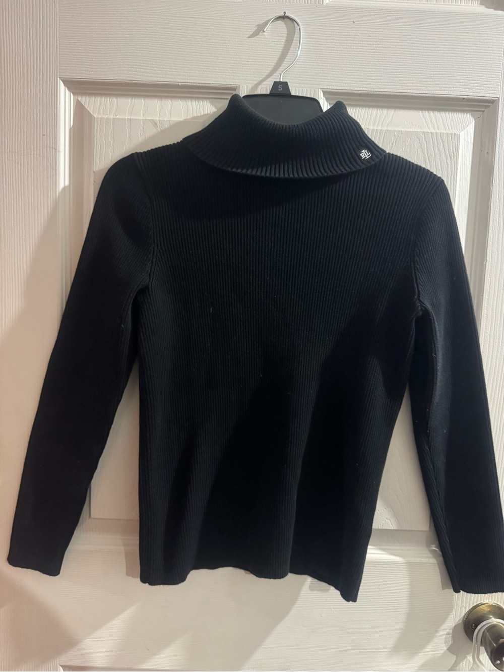 Vintage Ralph Lauren Black Ribbed Turtleneck Sweater